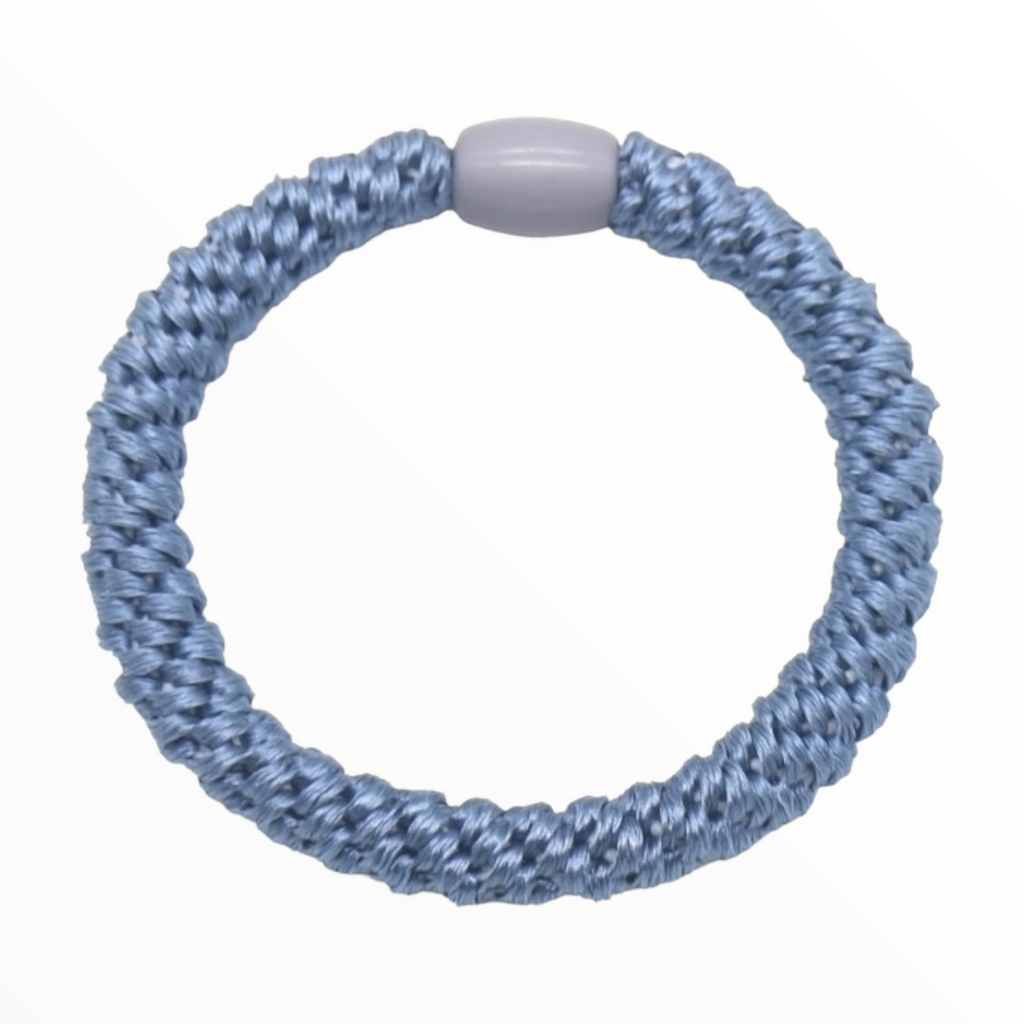 Haarelastiekjes - Armbandjes Knekkie 4 stuks zwart-zwartwit-blauw - HAIRPIN.NU