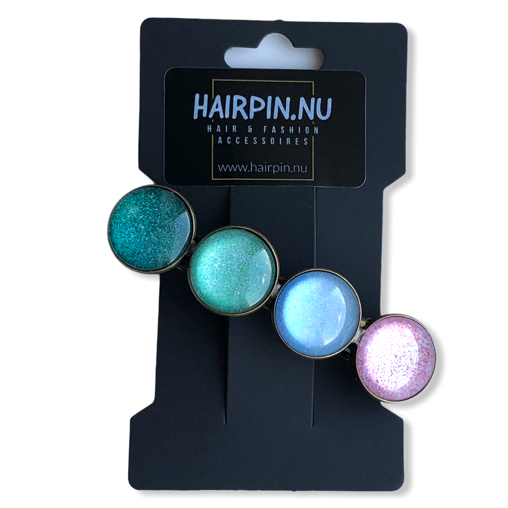 Pastel Color Hairclip XL glas cabochon haarspeld 025 - HAIRPIN.NU