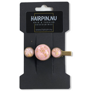 Hairclip cabochon gold color flakes - HAIRPIN.NU