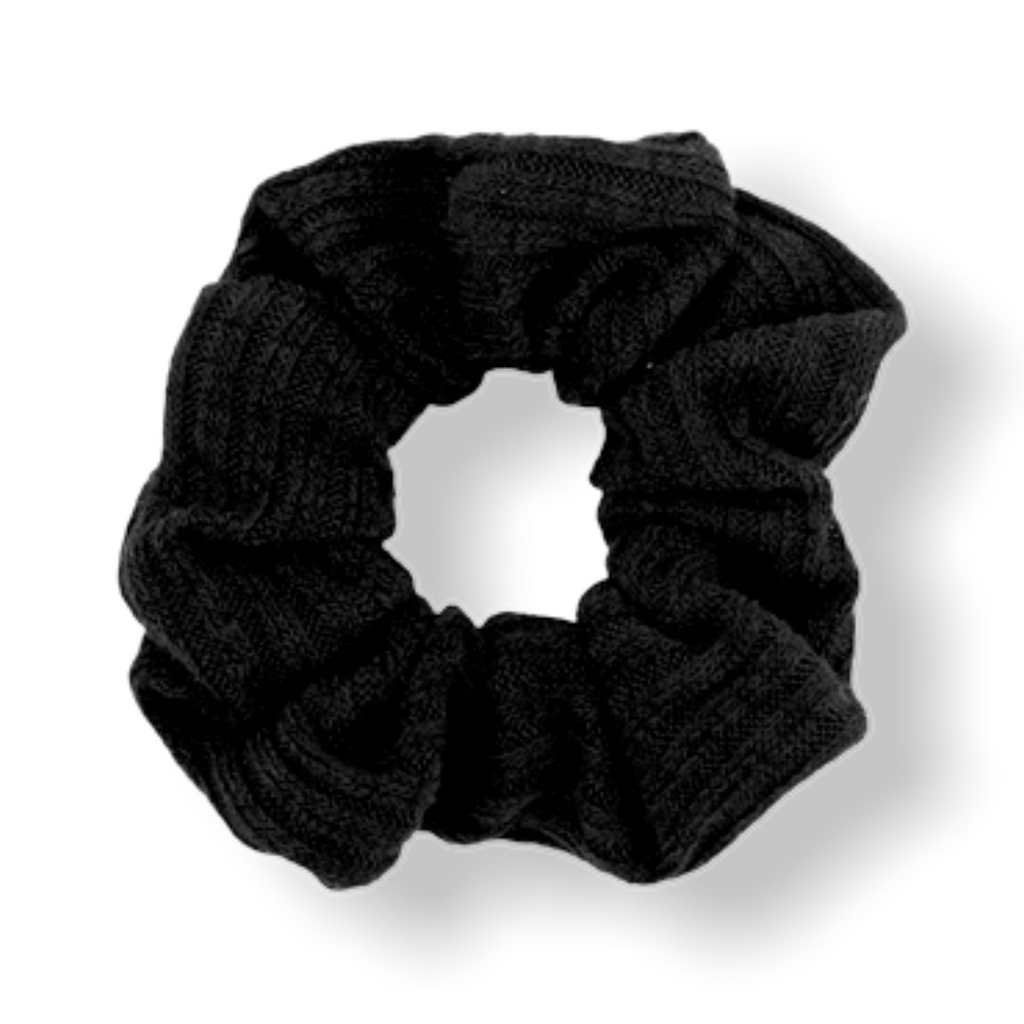 Scrunchie haarelastiek velvet black - HAIRPIN.NU