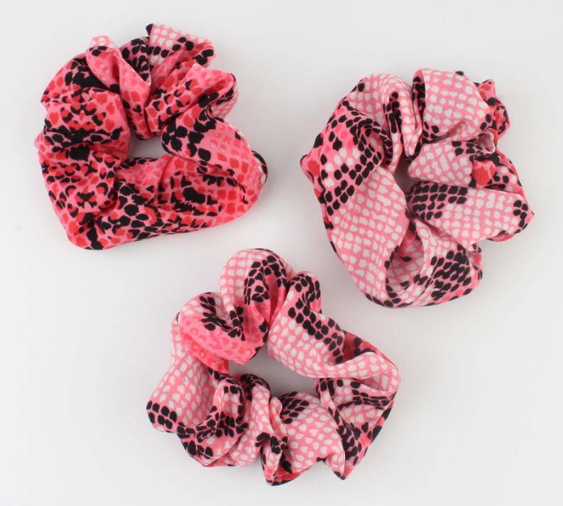 Roze print haarband / bandana met elastiek - HAIRPIN.NU