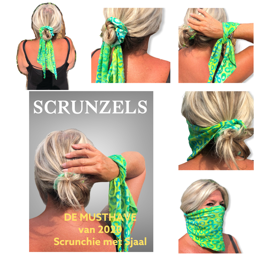 Scrunchie / Scrunzel met sjaal - HAIRPIN.NU