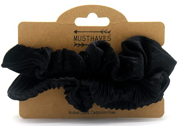 Scrunchie set zwart combinatie 2 stuks - HAIRPIN.NU